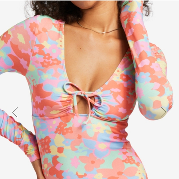 Billabong Coast is Clear Surf Suit Long Sleeve Swimsuit - Picture 2 of 4